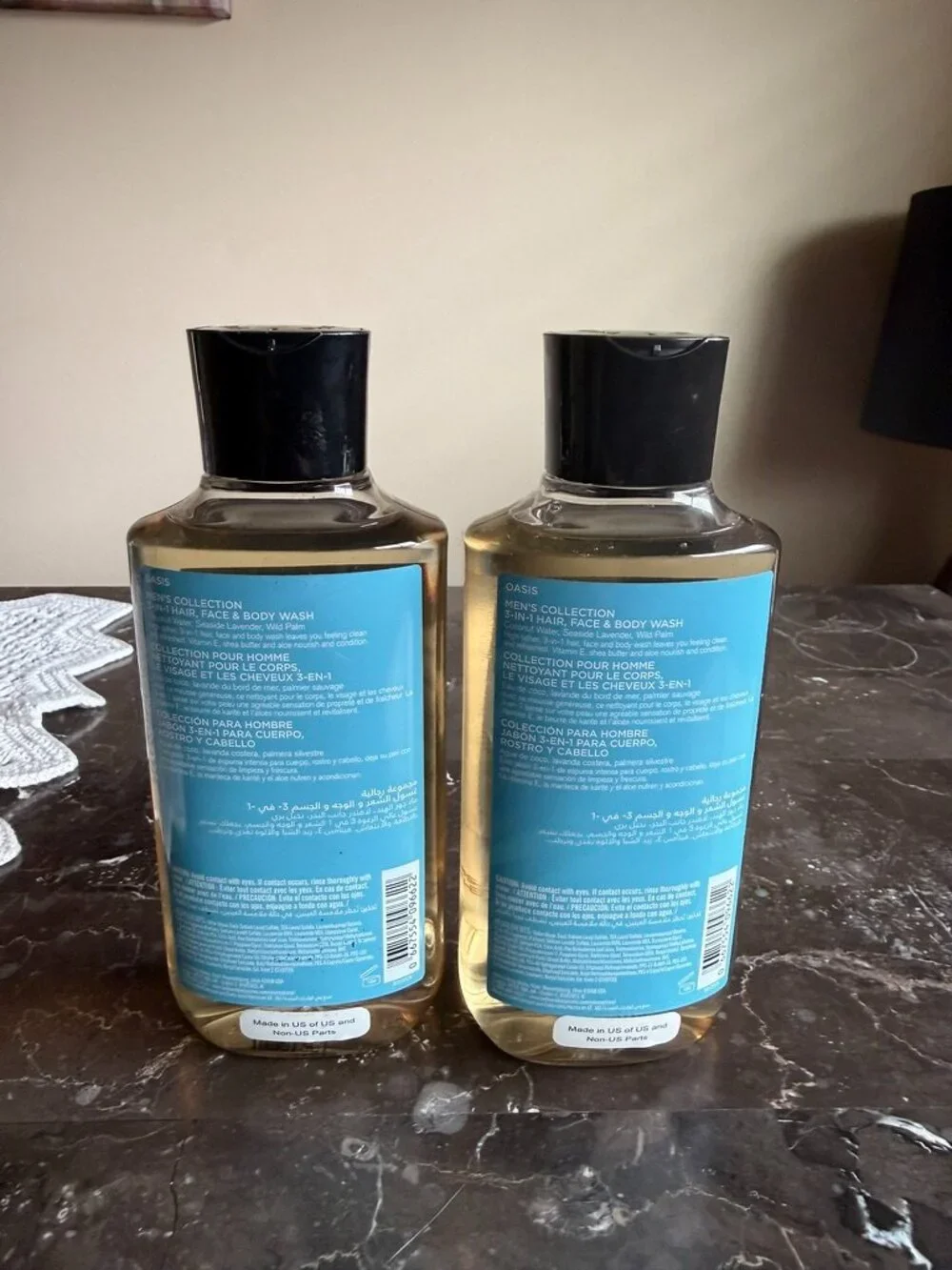 BATH AND BODY WORKS - 2 MEN’S OASIS HAIR, BODY, AND FACE WASH (DISCONTINUED)